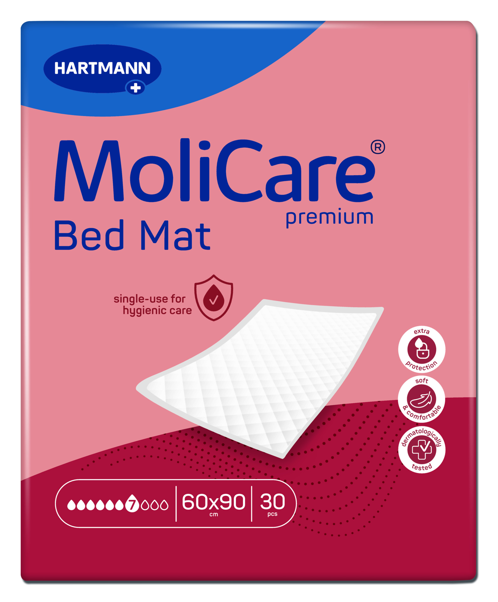 Resguardos Descartáveis MoliCare premium Bed Mat 7 Gotas 60x90 c/abas - 30 unid. - Image 2