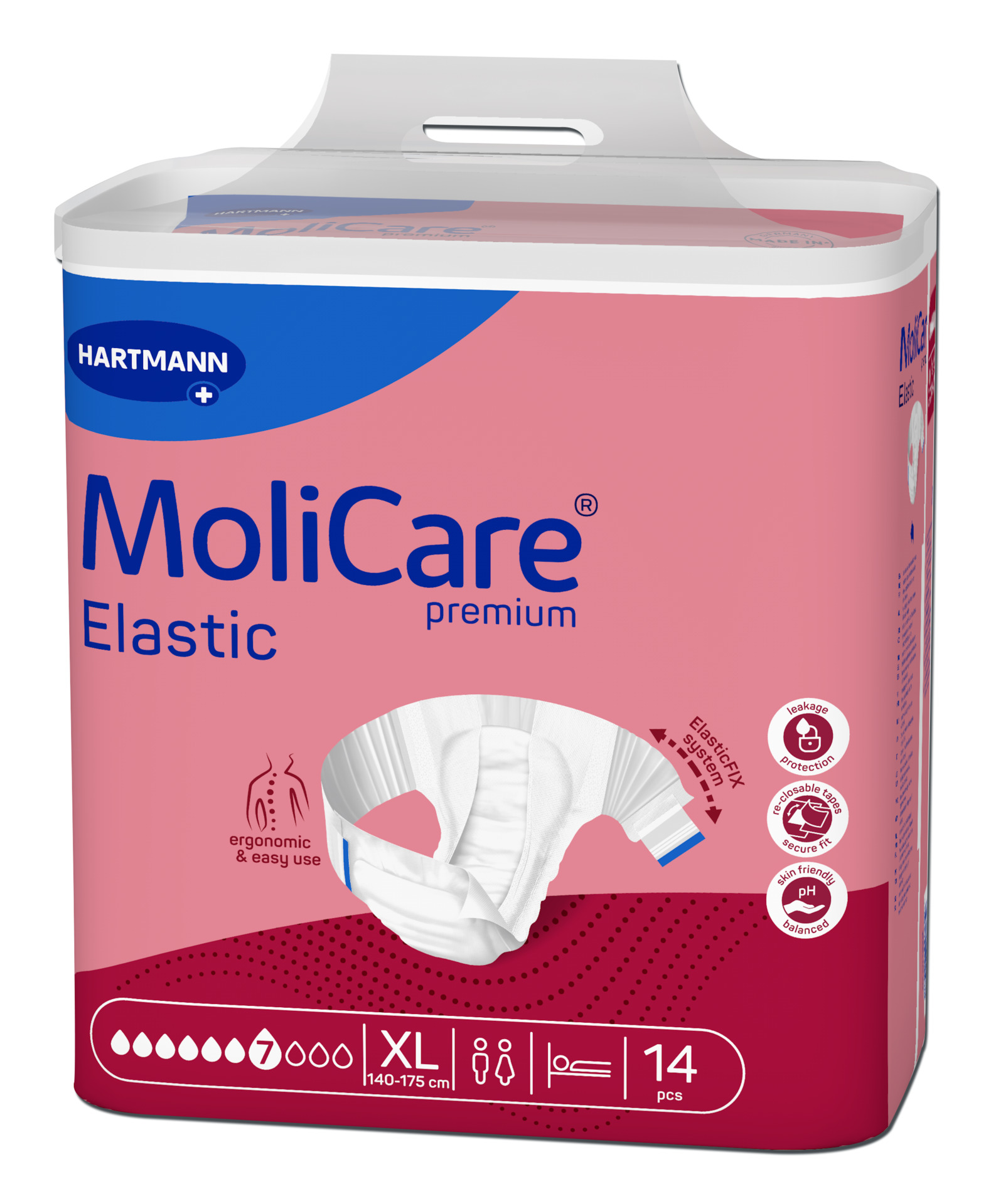 Fraldas para Incontinência Adulto MoliCare premium Elastic (7G) XL - 30 unid.