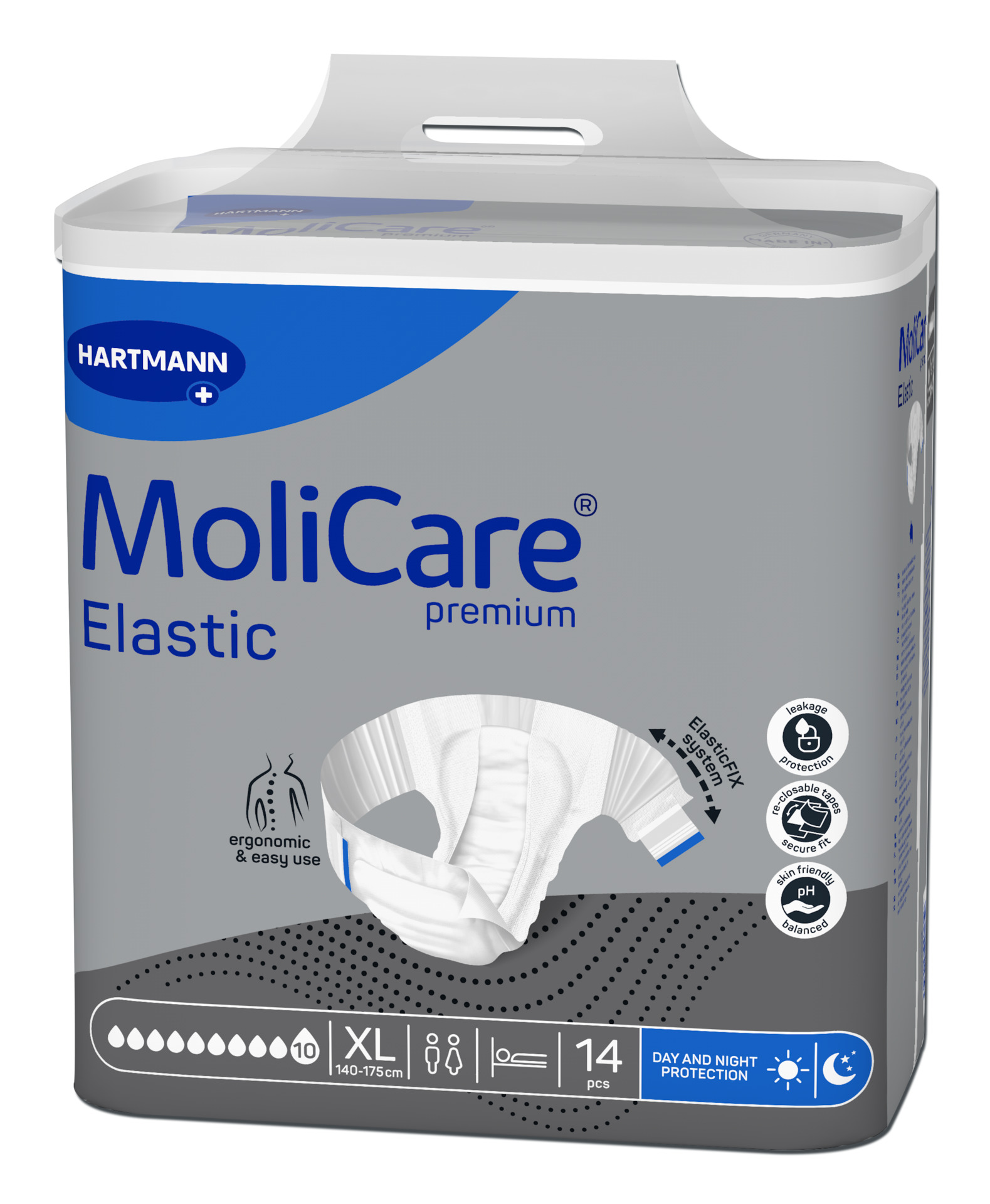 Fraldas para Incontinência Adulto MoliCare premium Elastic (10G) XL - 30 unid.