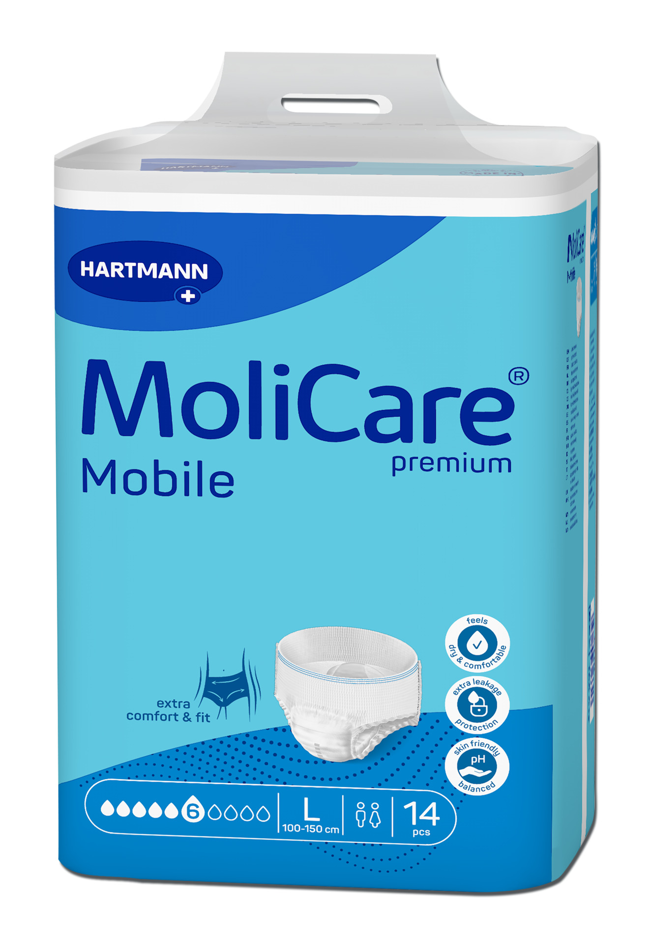 Cuecas para Incontinência Adulto MoliCare premium Mobile (6G) L - 14 unid. - Image 2