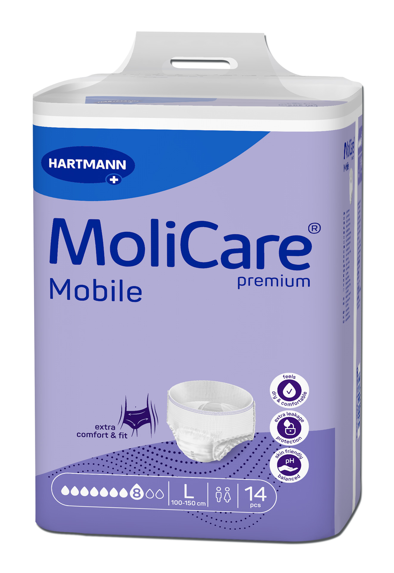 Cuecas para Incontinência Adulto MoliCare premium Mobile (8G) L - 14 unid. - Image 2
