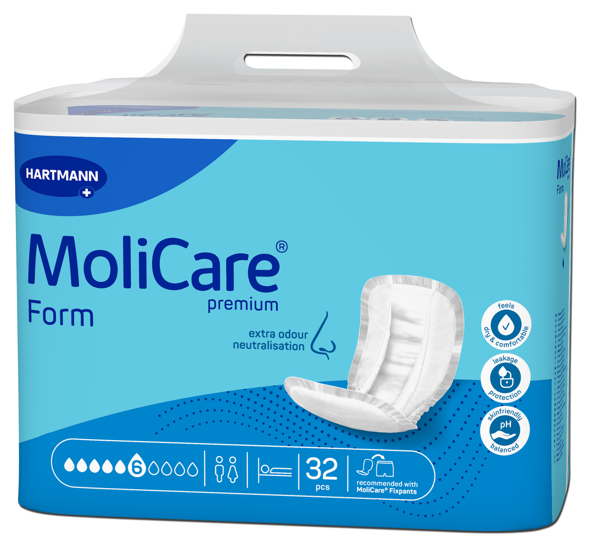 Pensos Anatómicos para Incontinência Adulto MoliCare premium Form extra plus (6G) - 32 unid. - Image 2