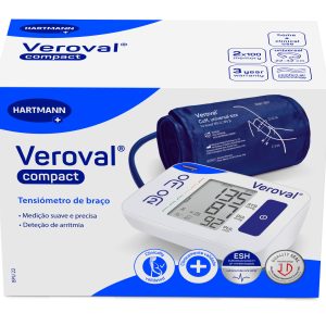 Tensiómetro VEROVAL compact, de braço, com braçadeira (22-42cm) - 1 tensiómetro