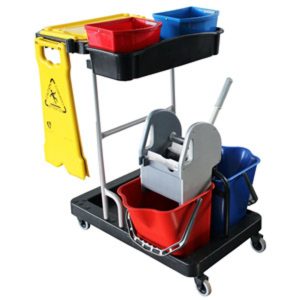 Carro de Limpeza Profissional com Espremedor e 2 Baldes